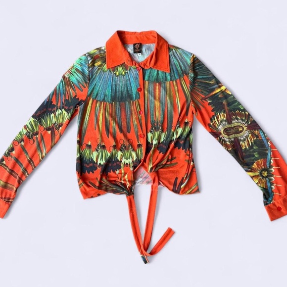 Jean Paul Gaultier vintage 1990s Soleil collection blouse.